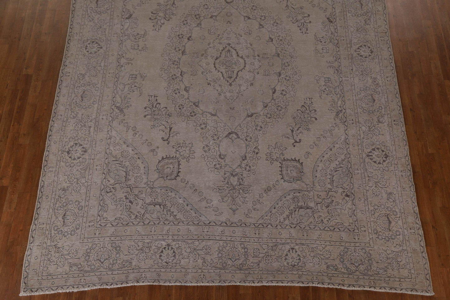 Distressed Vintage Tabriz Persian Area Rug 9x13