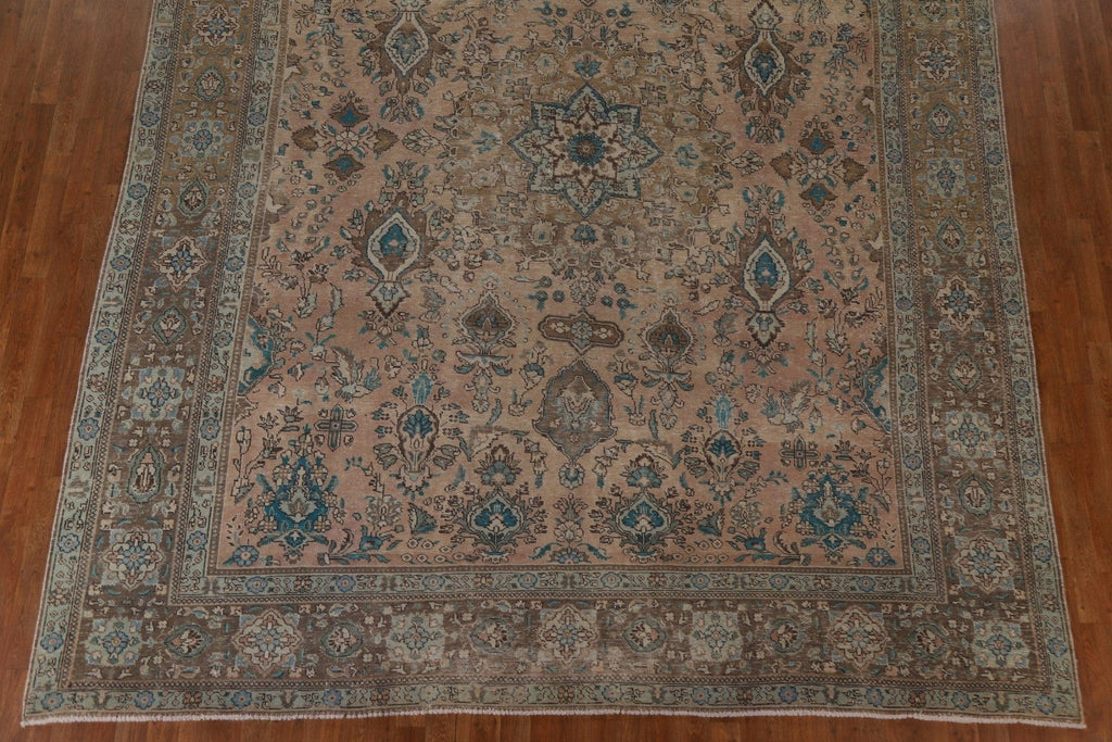 Distressed Tabriz Persian Area Rug 10x13