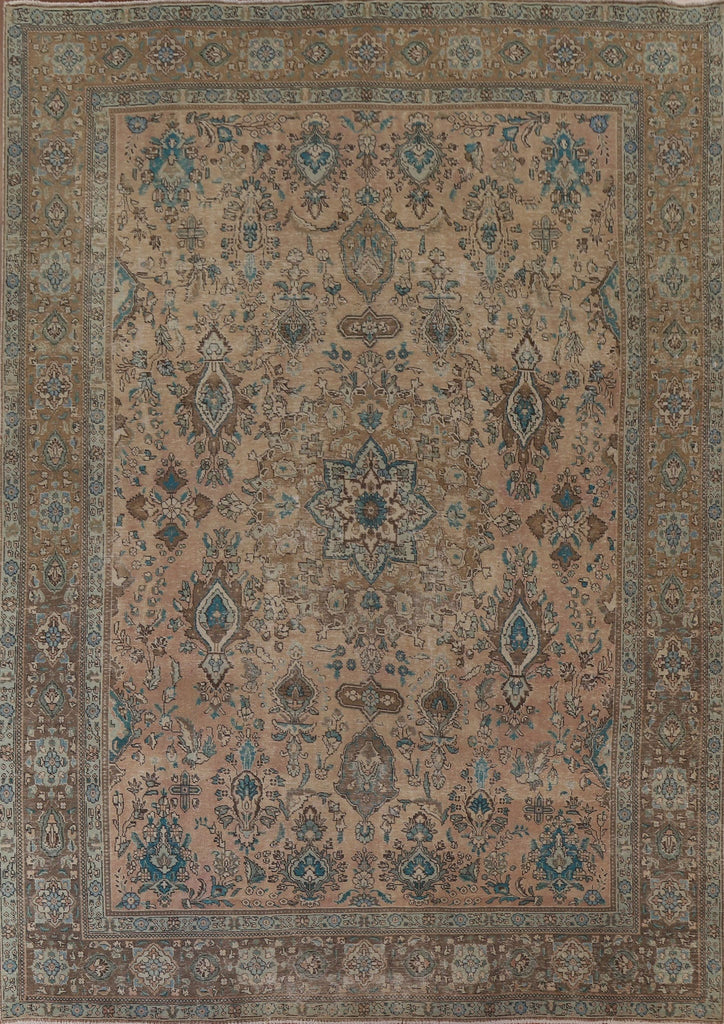 Distressed Tabriz Persian Area Rug 10x13