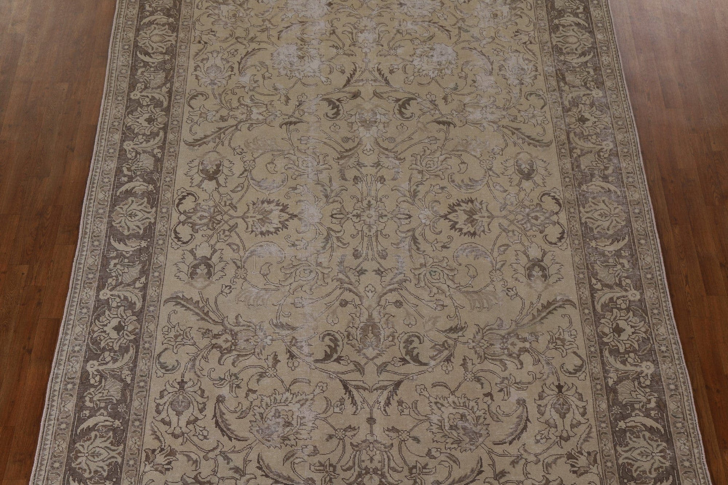 Distressed Floral Tabriz Persian Area Rug 8x12