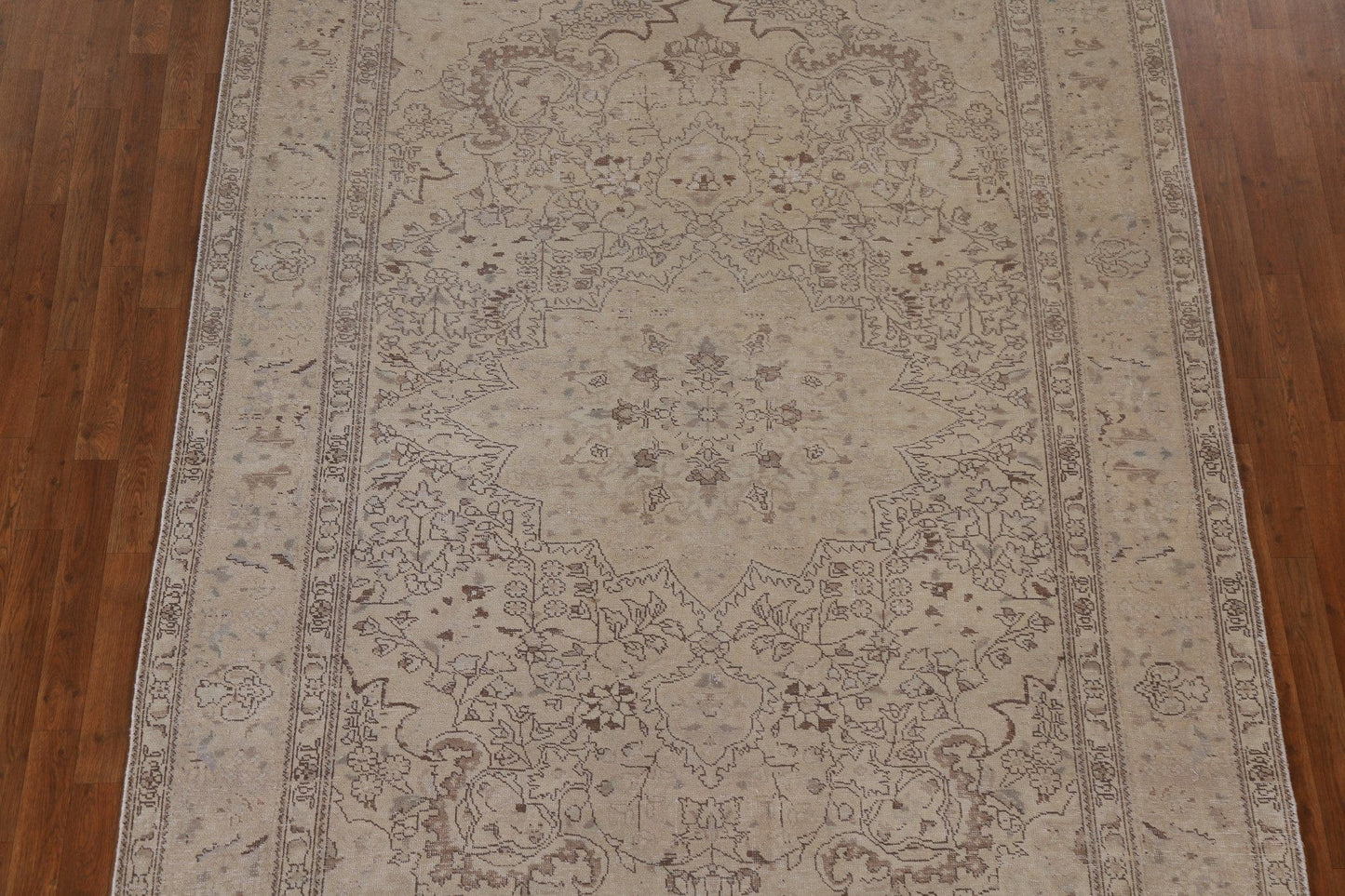 Distressed Muted Tabriz Persian Area Rug 7x10