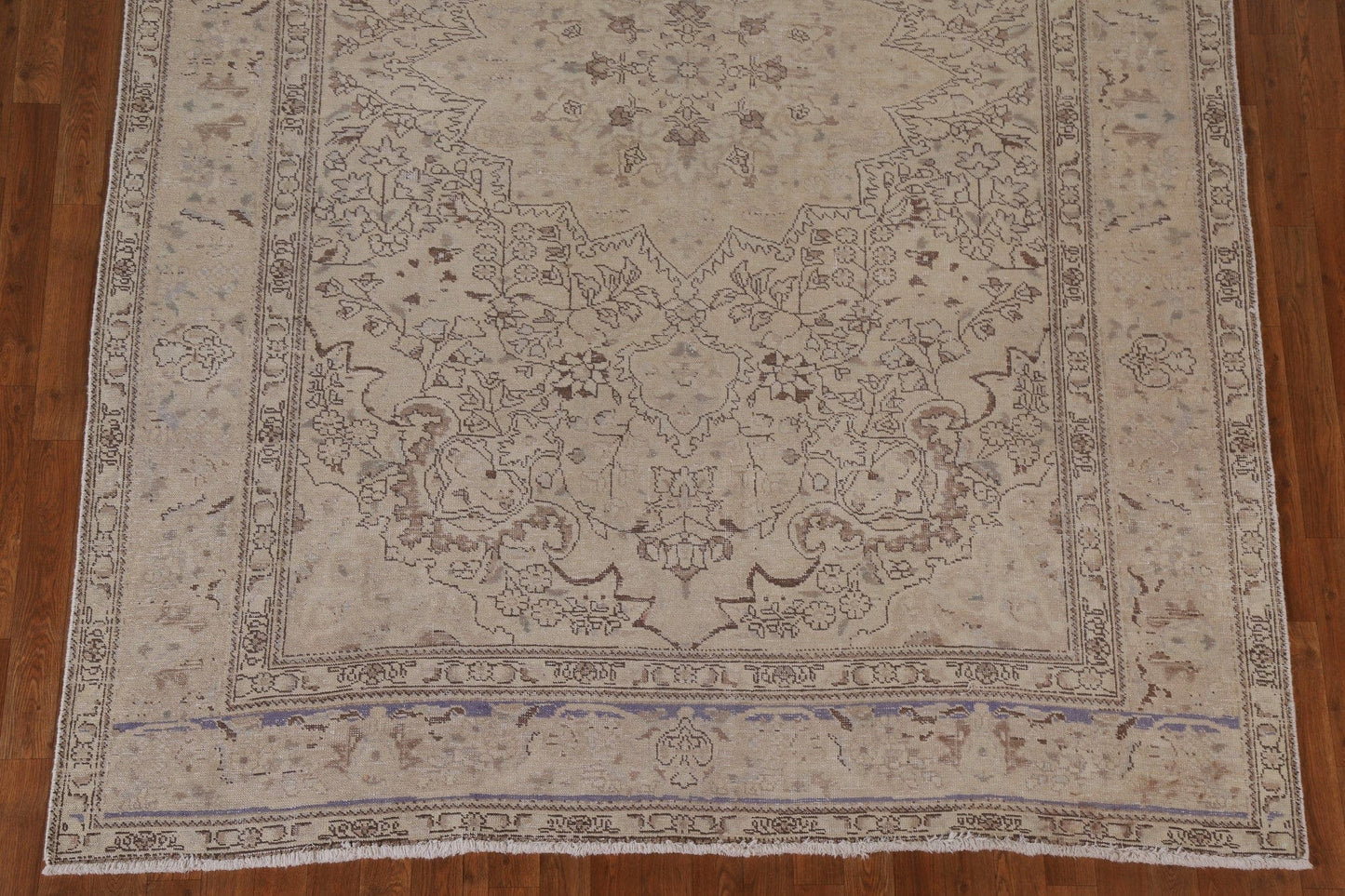 Distressed Muted Tabriz Persian Area Rug 7x10