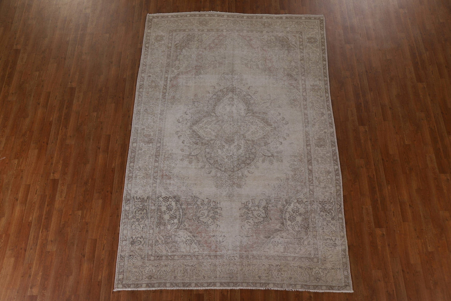 Distressed Wool Tabriz Persian Area Rug 7x10