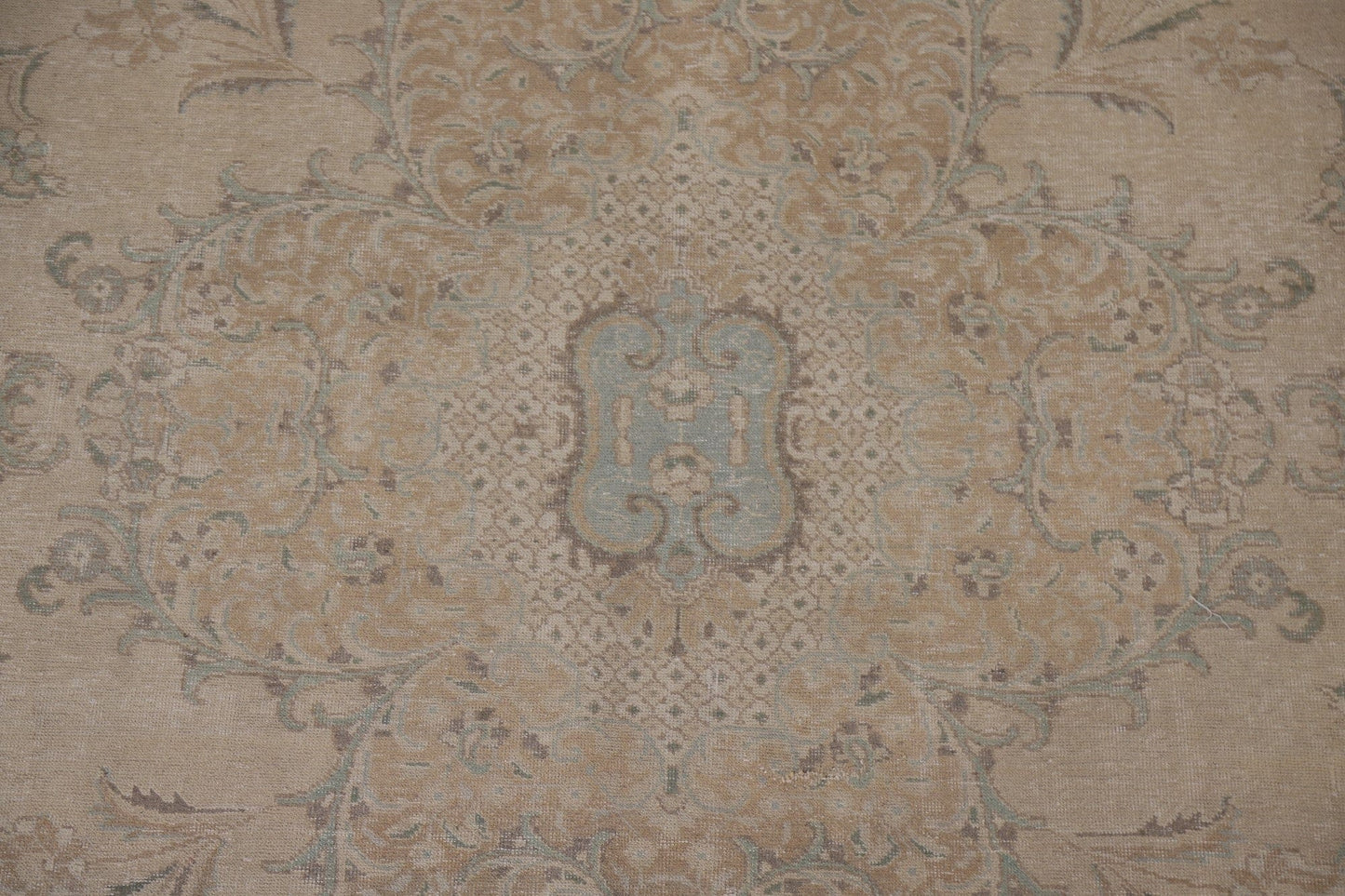 Distressed Muted Tabriz Persian Area Rug 10x12