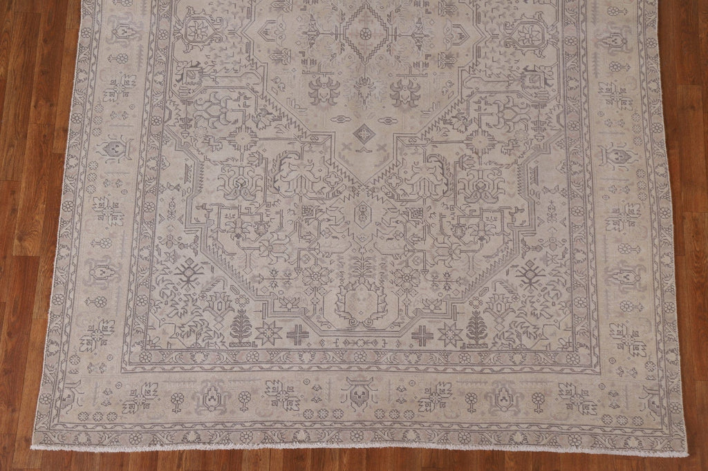 Distressed Muted Tabriz Persian Area Rug 6x9