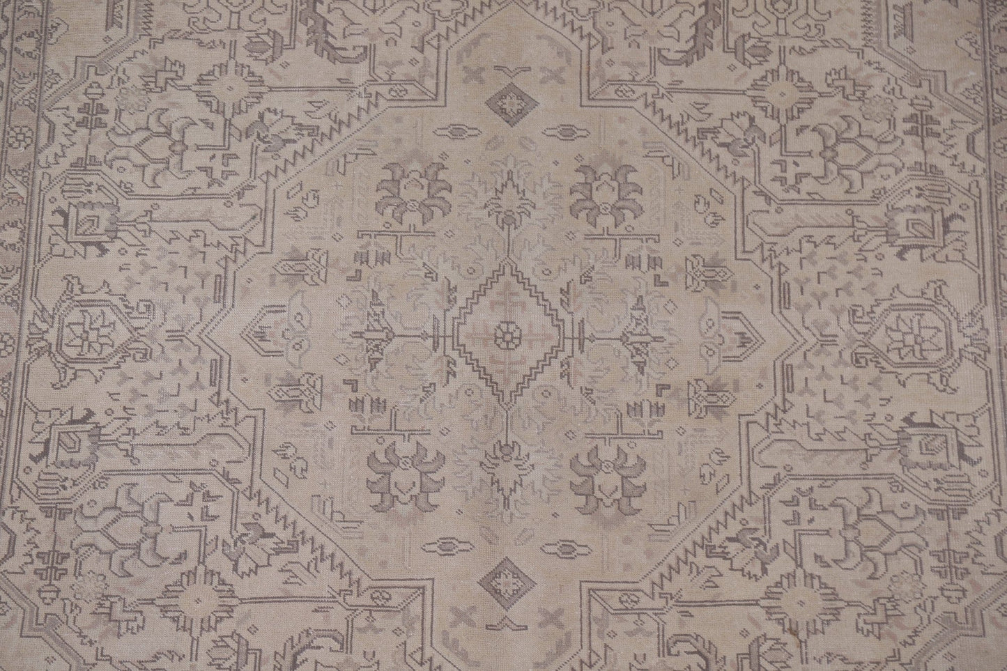 Distressed Muted Tabriz Persian Area Rug 6x9