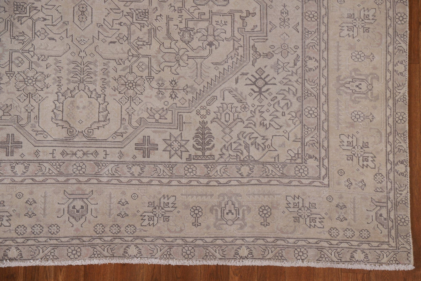 Distressed Muted Tabriz Persian Area Rug 6x9