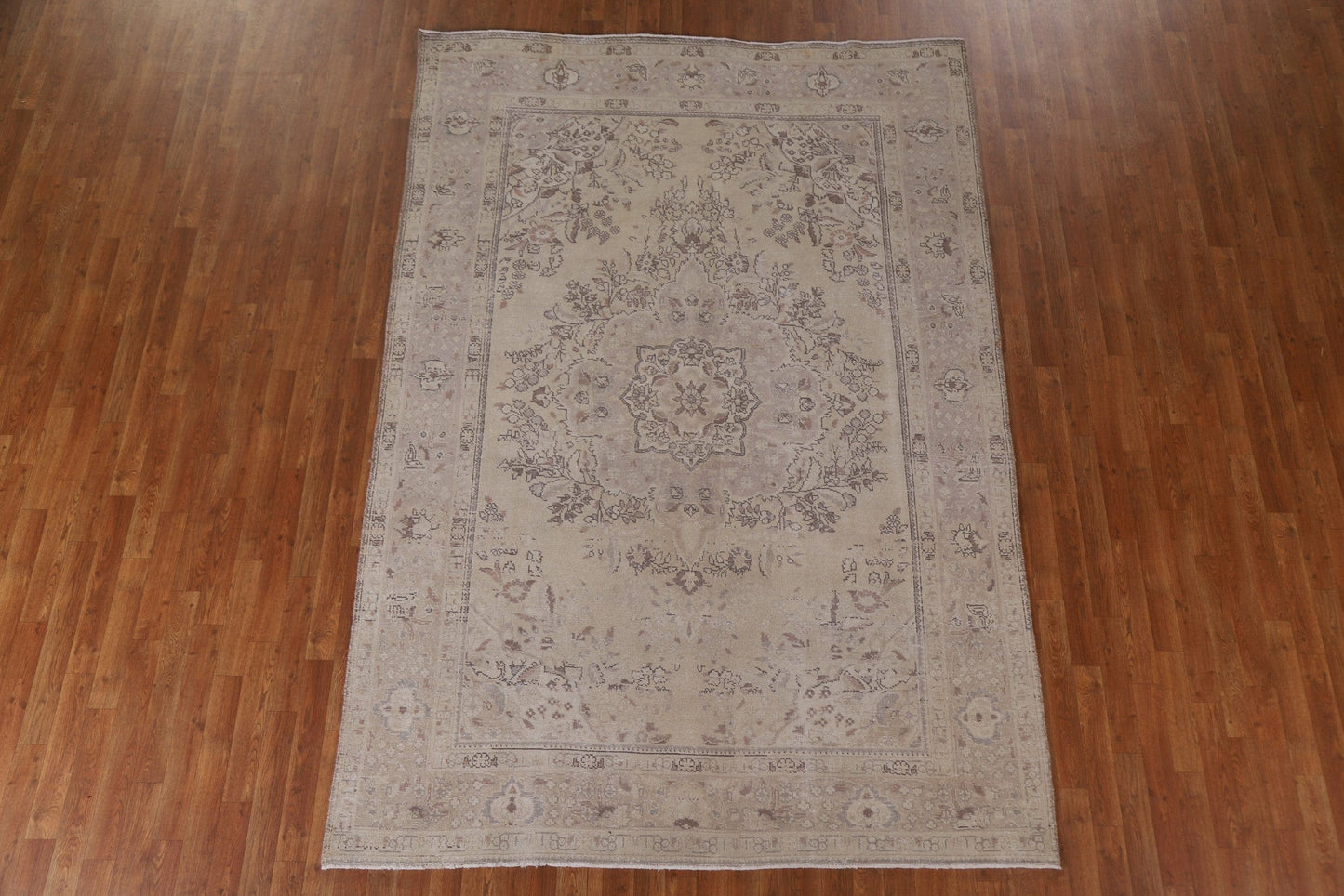 Distressed Wool Tabriz Persian Area Rug 7x10