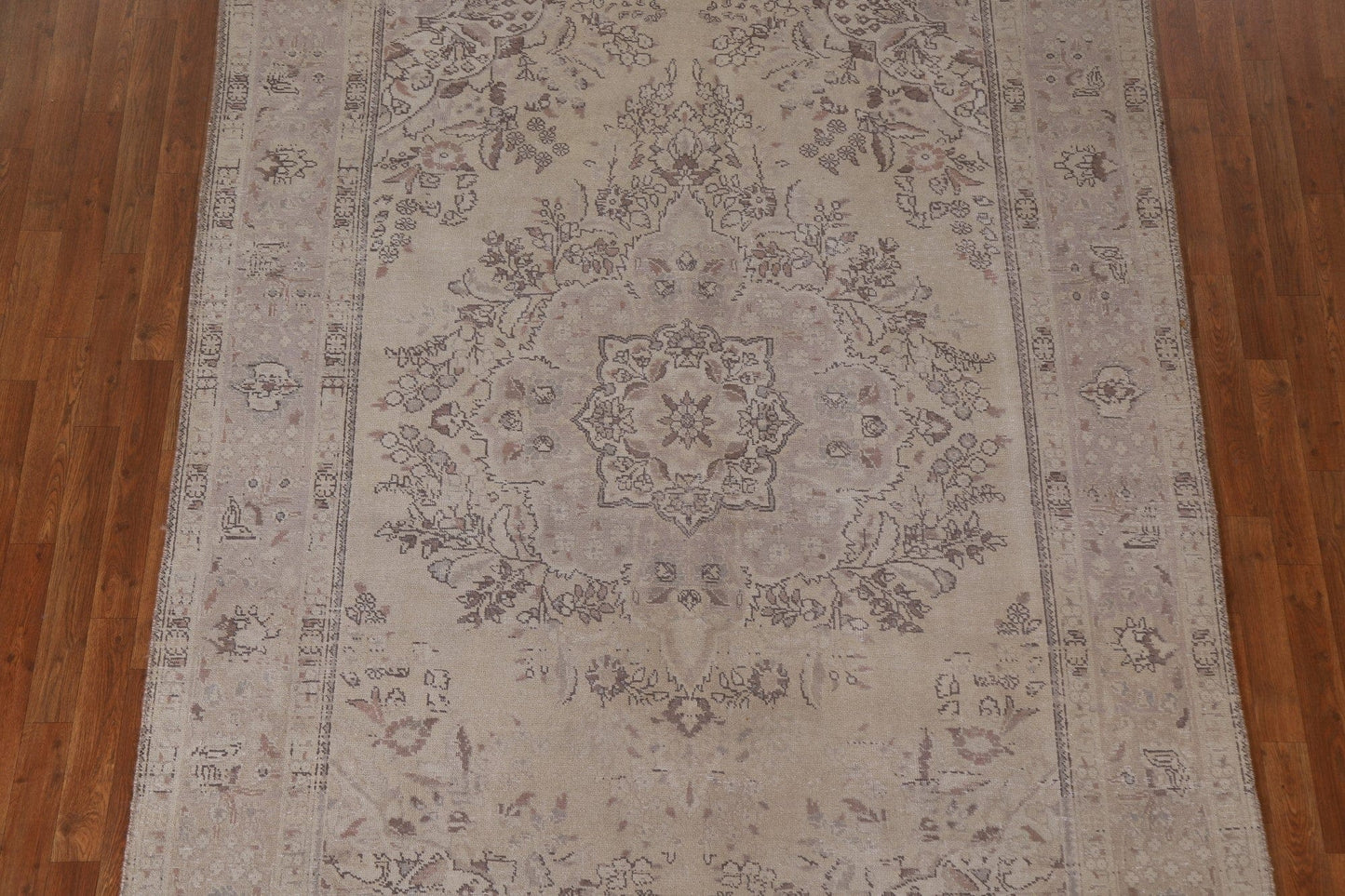 Distressed Wool Tabriz Persian Area Rug 7x10