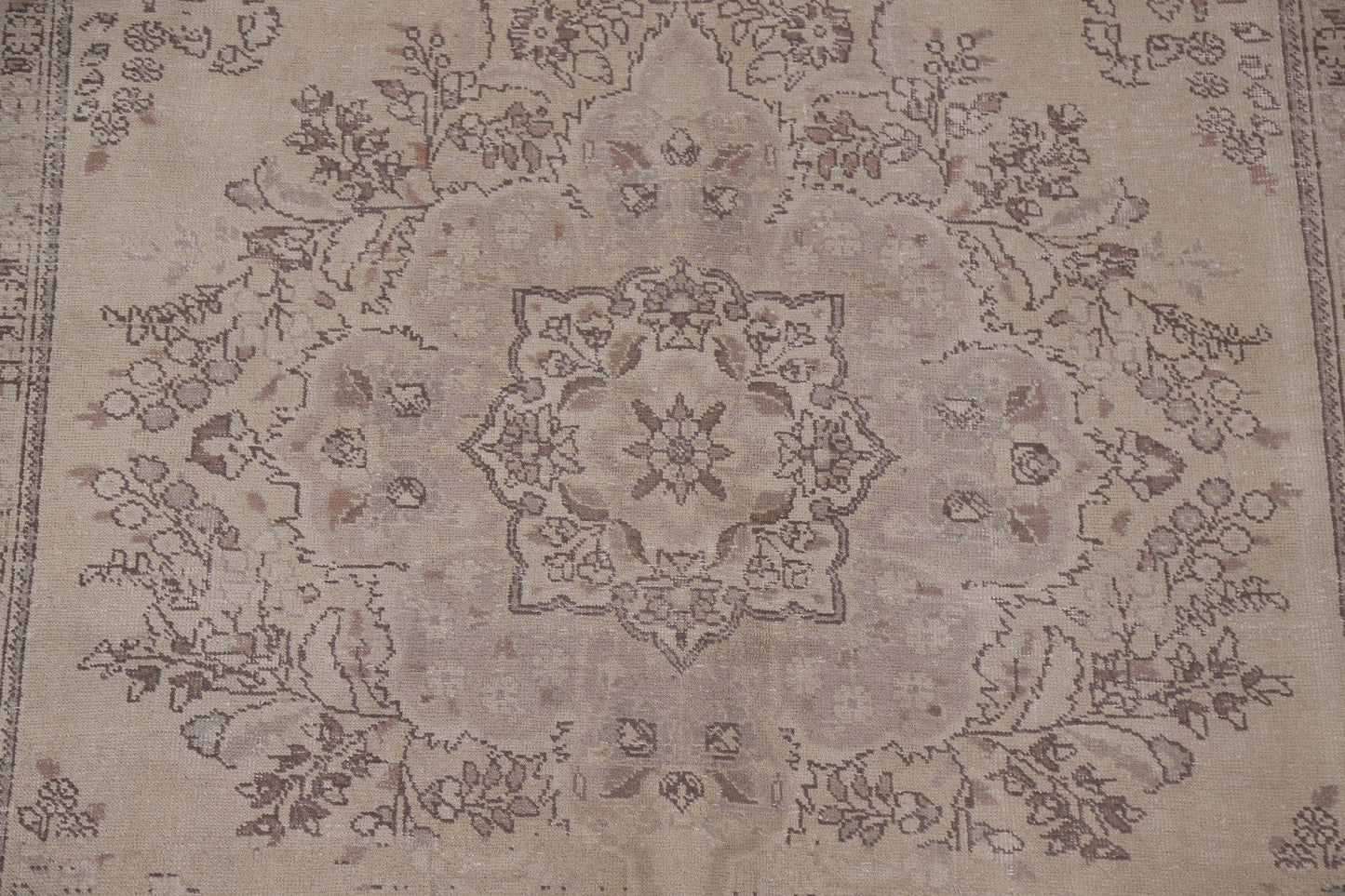 Distressed Wool Tabriz Persian Area Rug 7x10