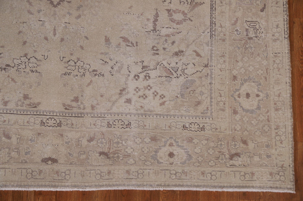 Distressed Wool Tabriz Persian Area Rug 7x10