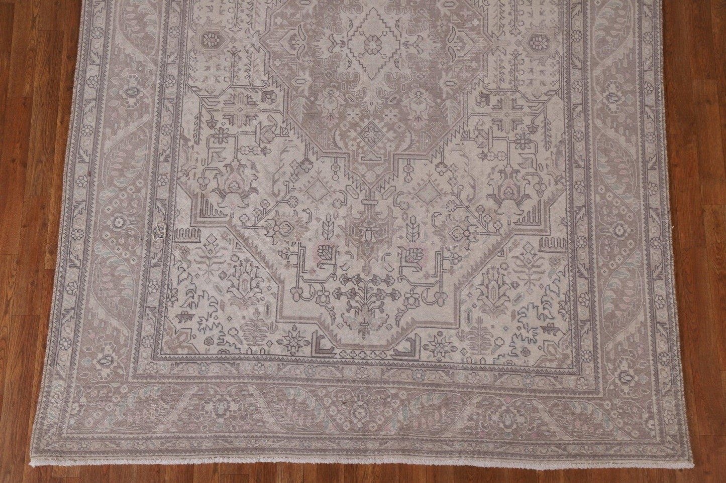 Muted Distressed Tabriz Persian Area Rug 7x9