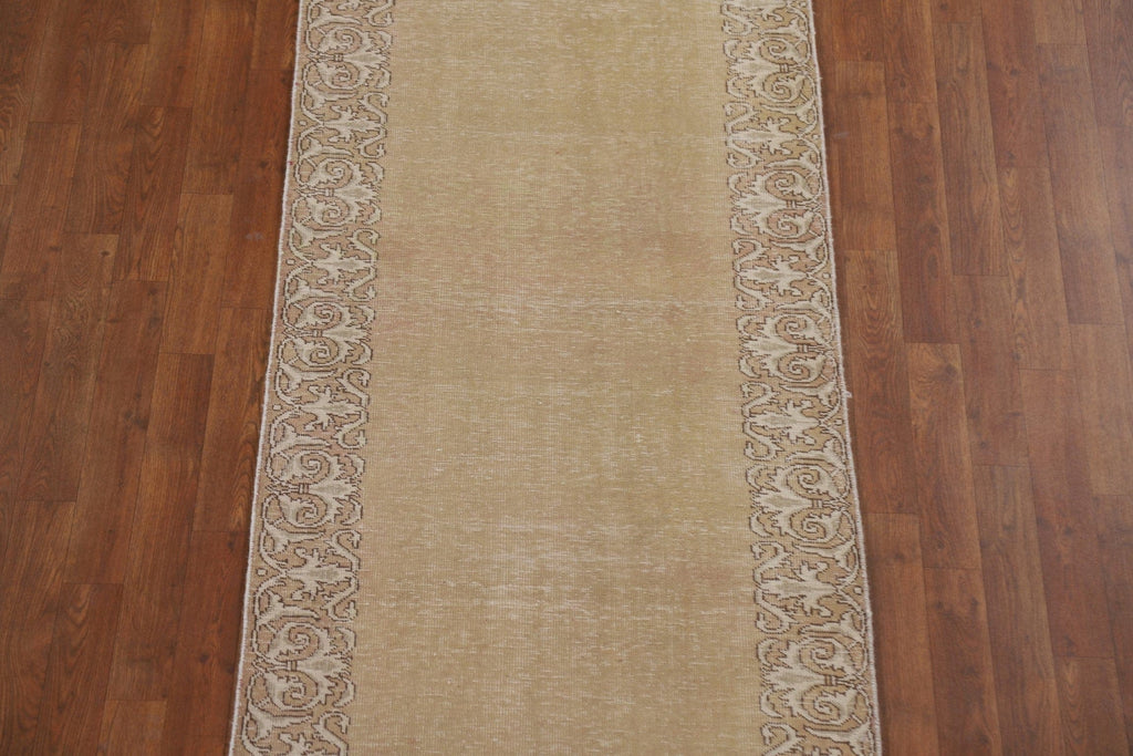 Bordered Tabriz Persian Runner Rug 3x14