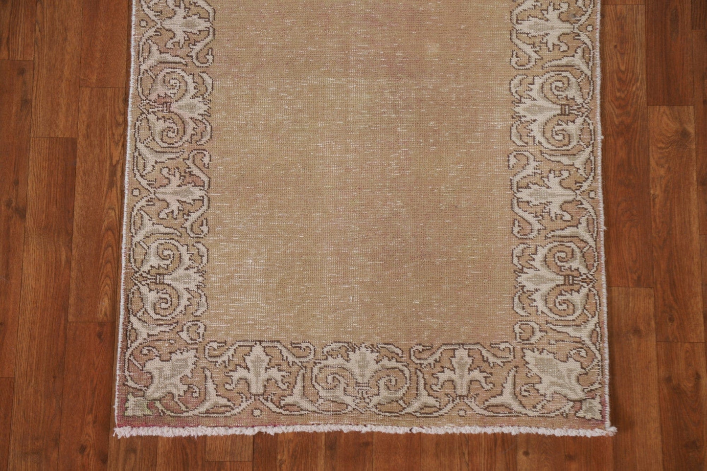 Bordered Tabriz Persian Runner Rug 3x14