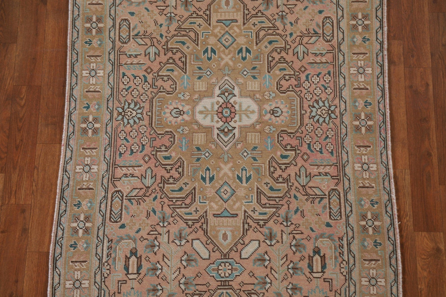 Geometric Tabriz Persian Runner Rug 3x9