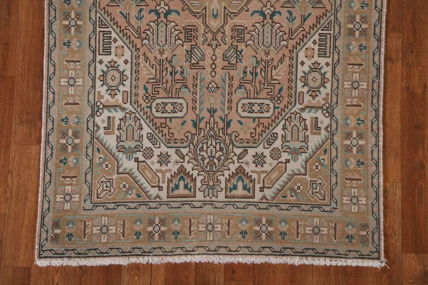 Geometric Tabriz Persian Runner Rug 3x9