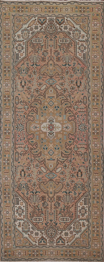 Geometric Tabriz Persian Runner Rug 3x9