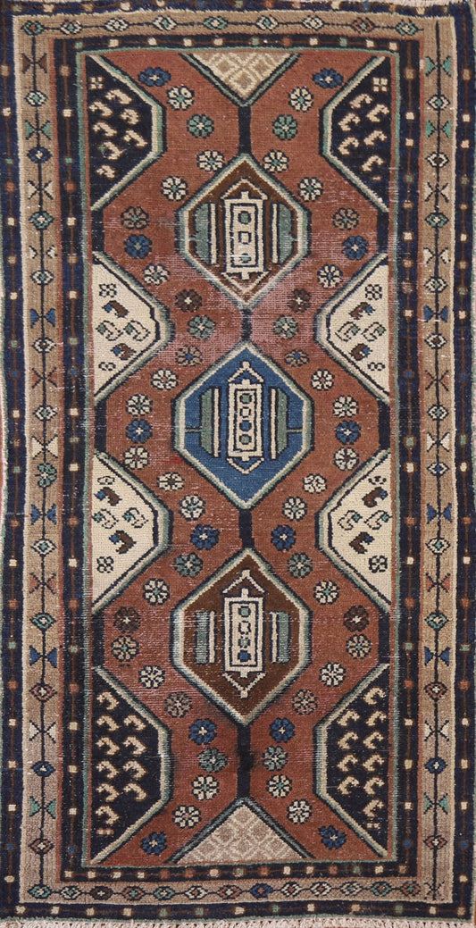 Geometric Humedan Persian Area Rug 3x6