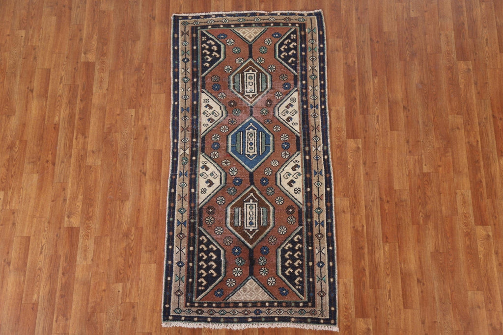 Geometric Humedan Persian Area Rug 3x6