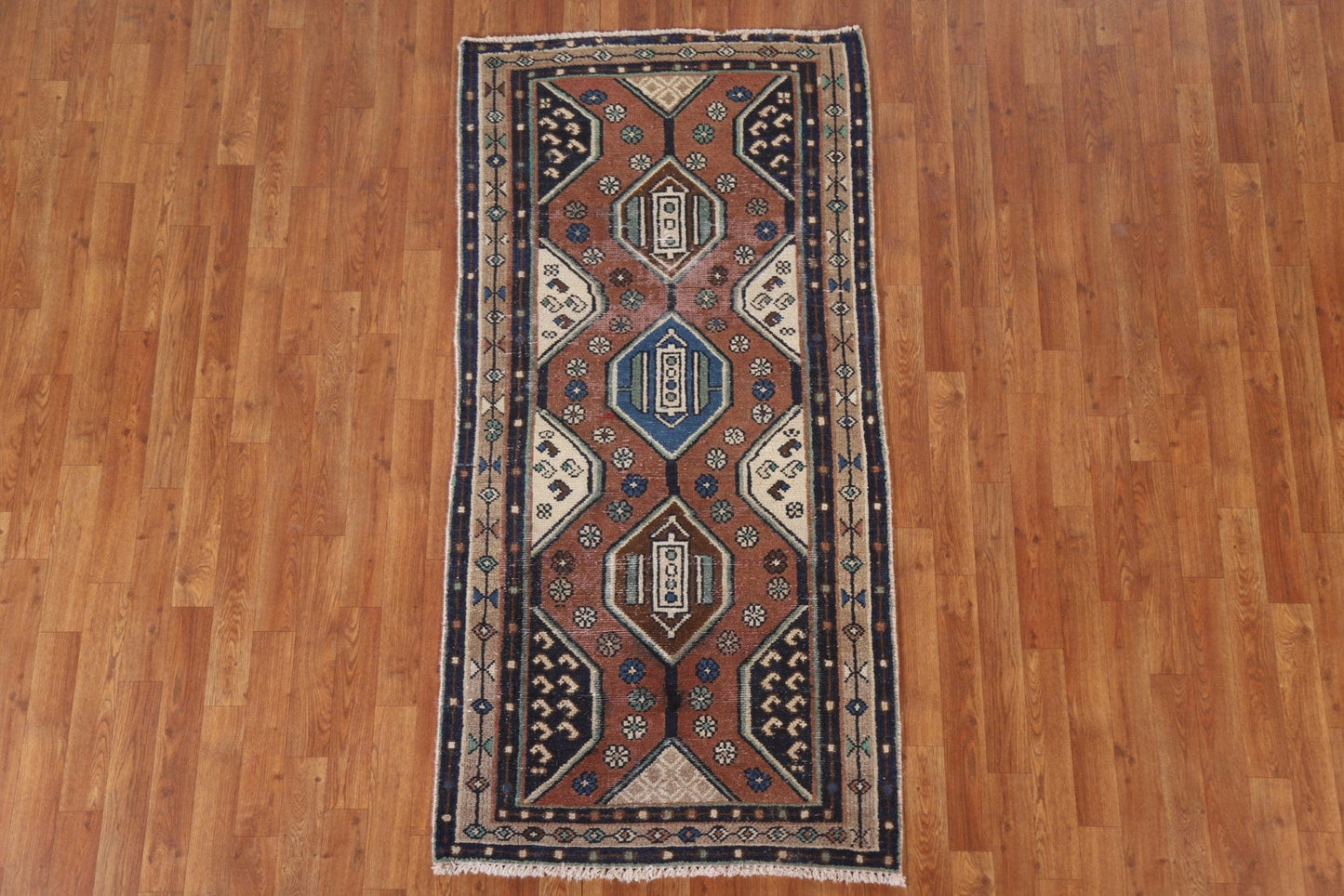 Geometric Humedan Persian Area Rug 3x6