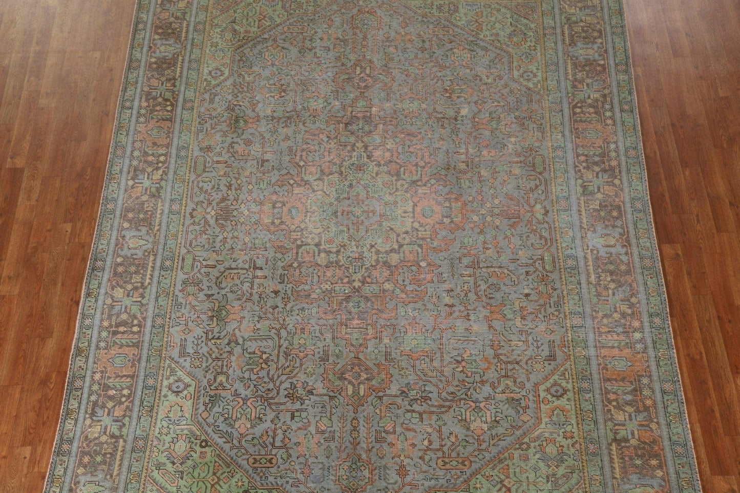 Distressed Over-Dyed Tabriz Persian Area Rug 8x11