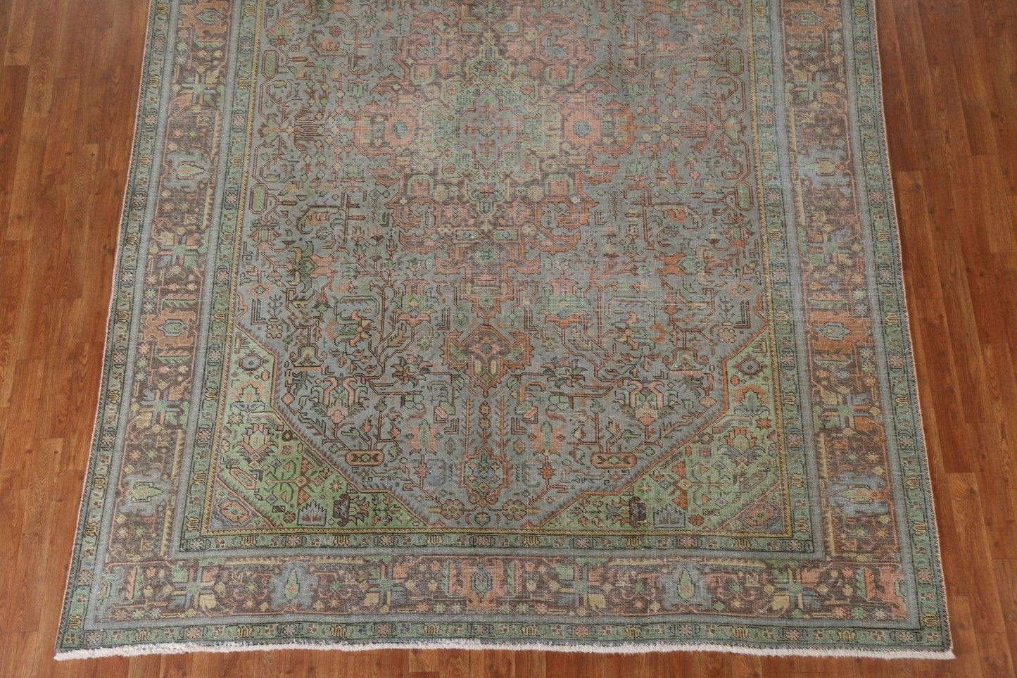 Distressed Over-Dyed Tabriz Persian Area Rug 8x11