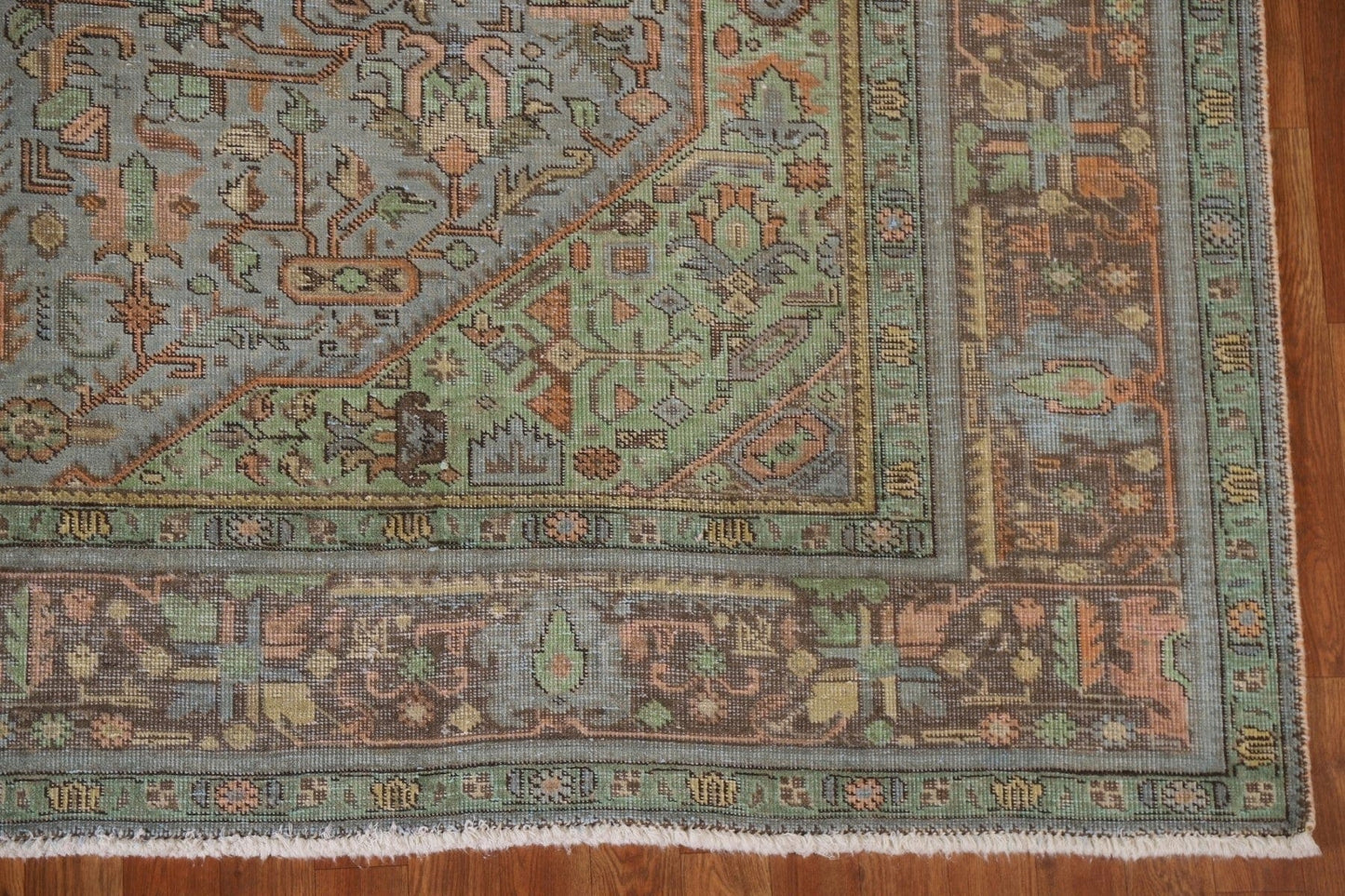 Distressed Over-Dyed Tabriz Persian Area Rug 8x11