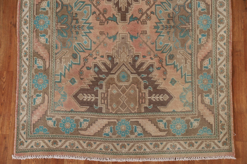 Geometric Meshkin Persian Runner Rug 4x13