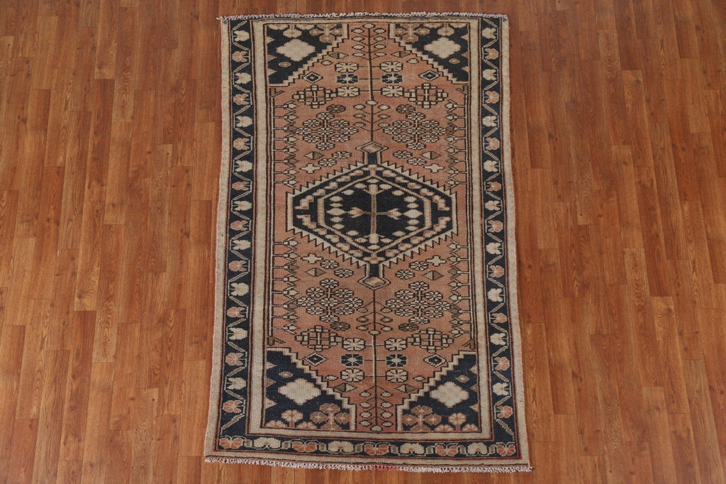 Geometric Hamedan Persian Area Rug 4x6