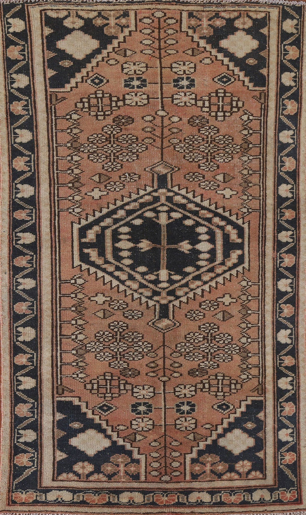 Geometric Hamedan Persian Area Rug 4x6