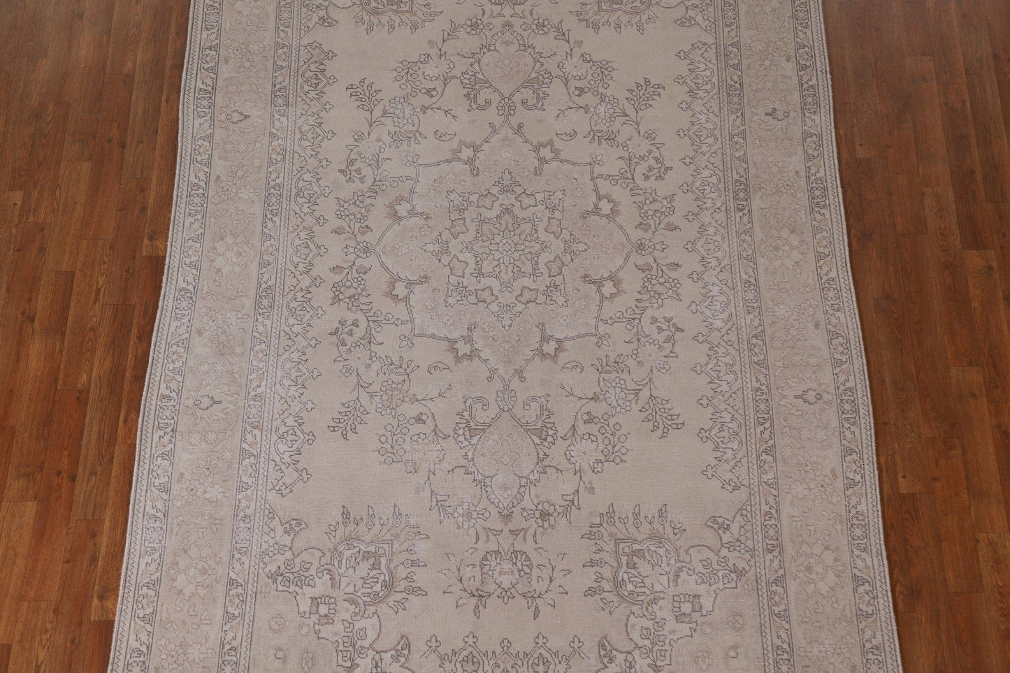 Distressed Muted Tabriz Persian Area Rug 6x10