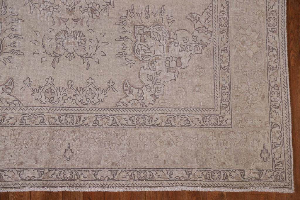 Distressed Muted Tabriz Persian Area Rug 6x10