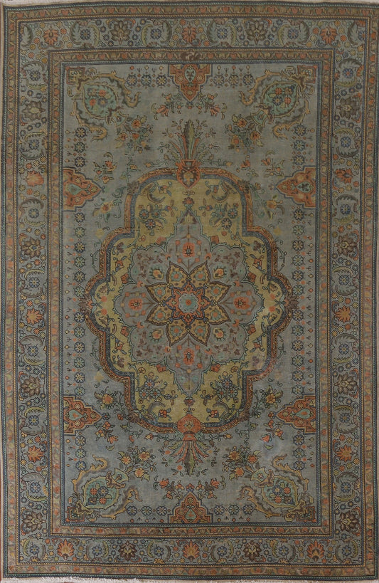 Over-Dyed Distressed Tabriz Persian Area Rug 8x11