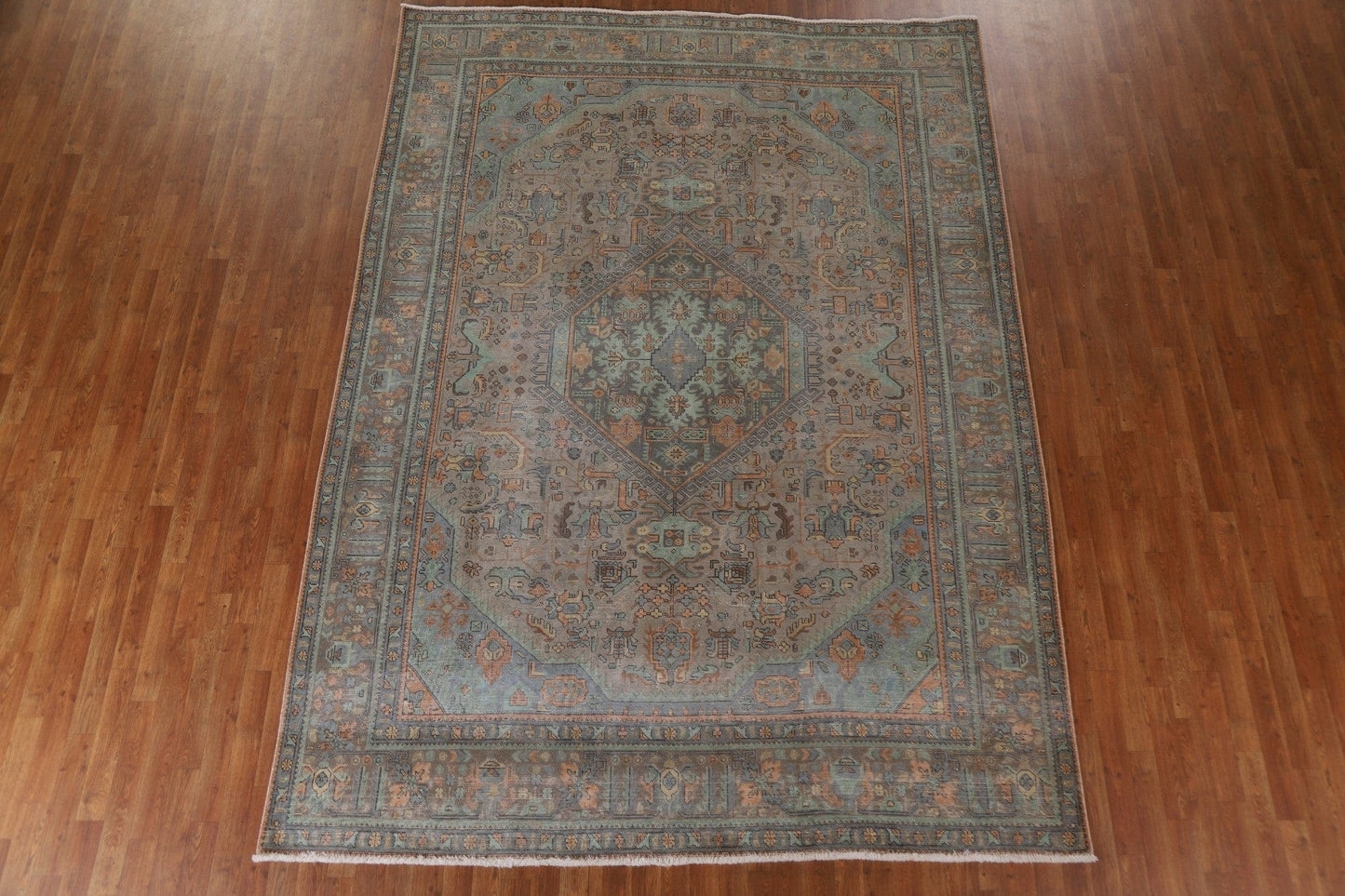 Over-Dyed Distressed Tabriz Persian Area Rug 8x11