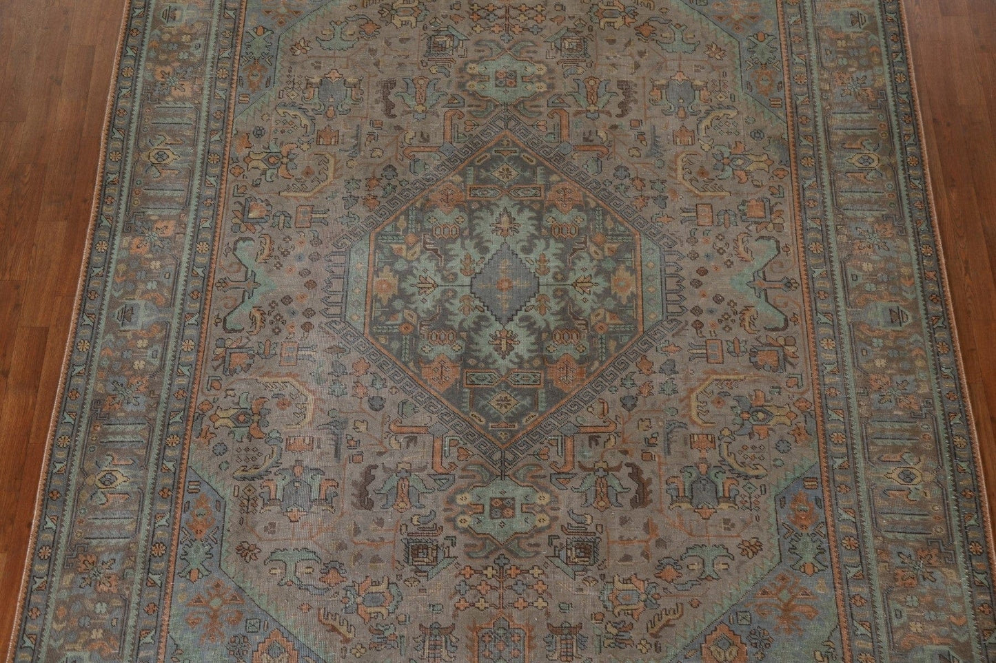 Over-Dyed Distressed Tabriz Persian Area Rug 8x11