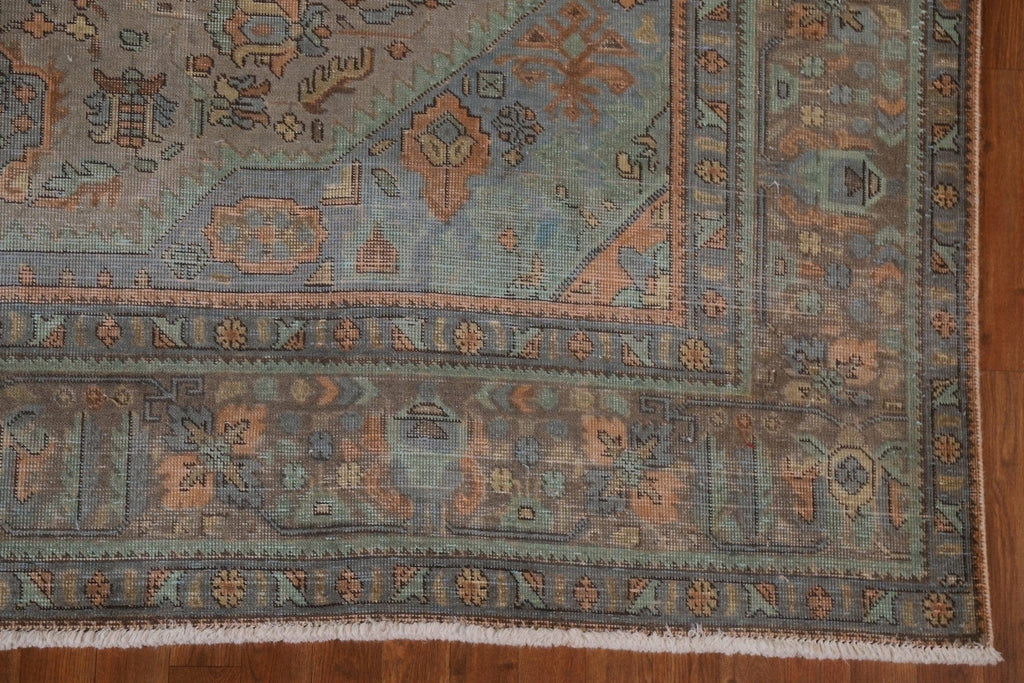 Over-Dyed Distressed Tabriz Persian Area Rug 8x11