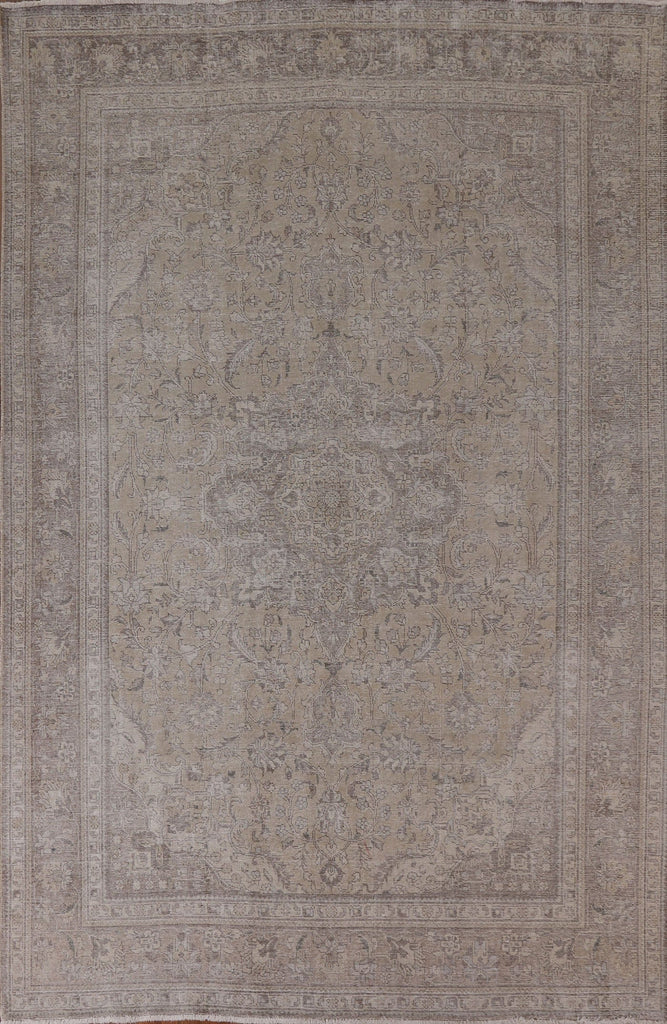 Distressed Muted Tabriz Persian Area Rug 8x11