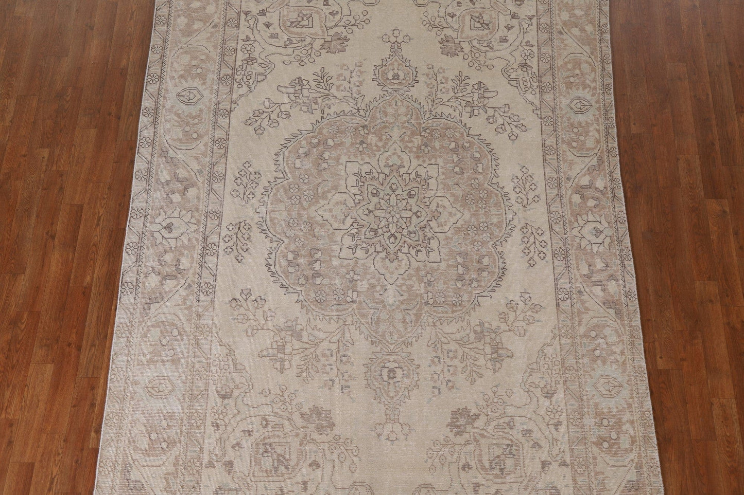 Muted Distressed Tabriz Persian Area Rug 6x10