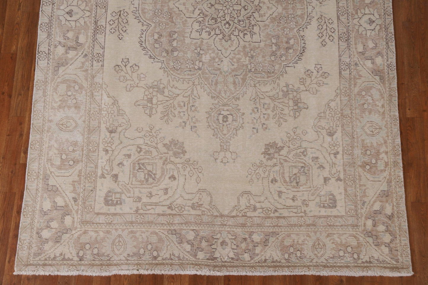 Muted Distressed Tabriz Persian Area Rug 6x10