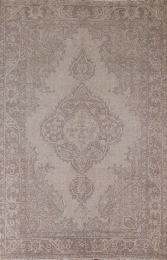 Distressed Tabriz Persian Area Rug 6x9