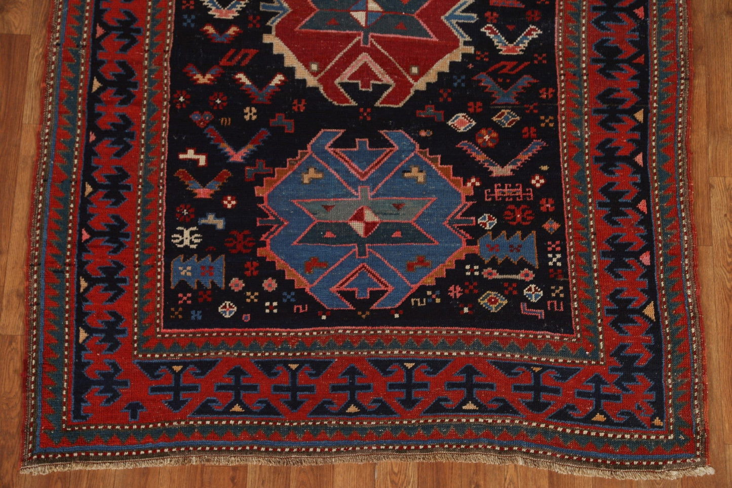 Pre-1900 Antique Caucasian Vegetable Dye Area Rug 4x6