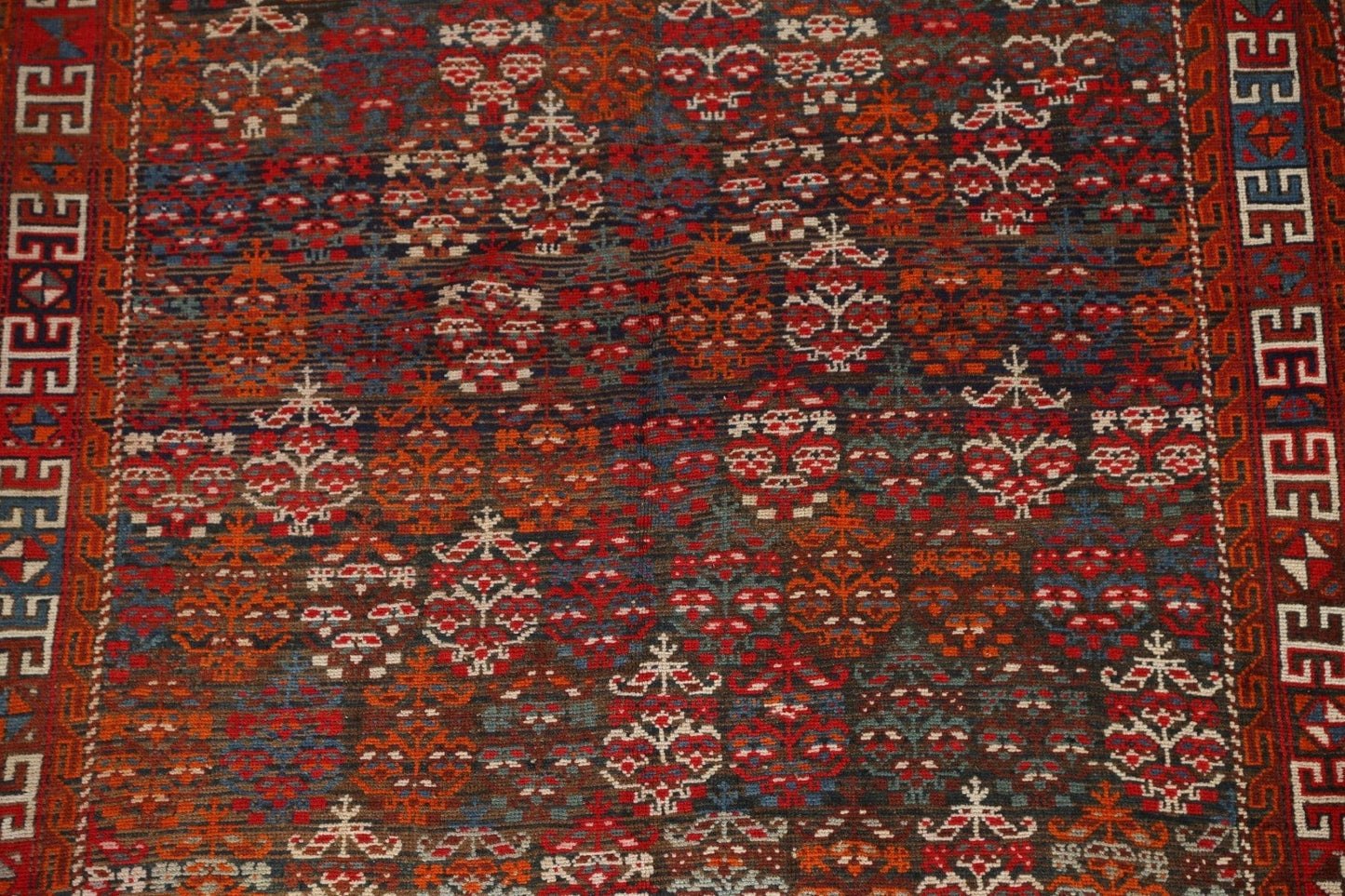 Pre-1900 Antique Kazak Vegetable Dye Oriental Rug 4x7