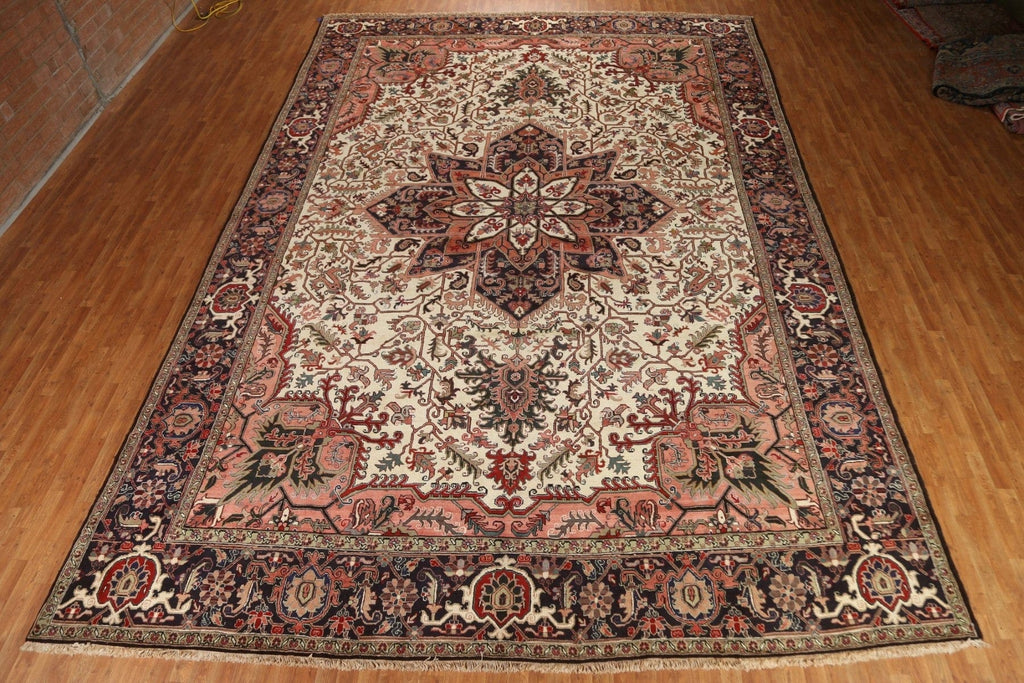 Vegetable Dye Palace Size Heriz Persian Rug 13x19