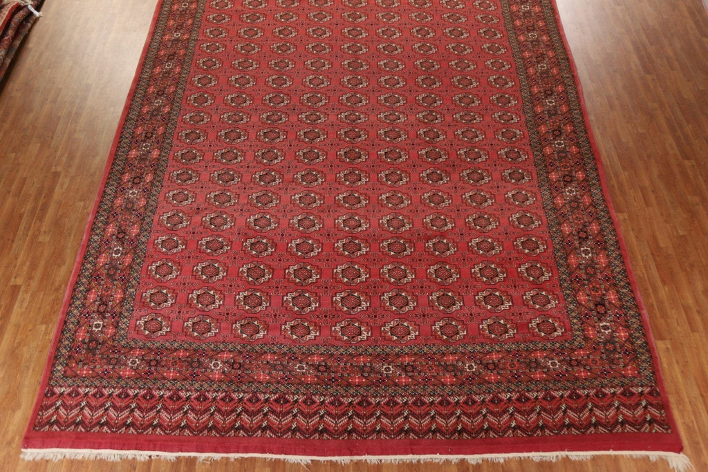 All-Over Vegetable Dye Bokhara Oriental Large Rug 13x19