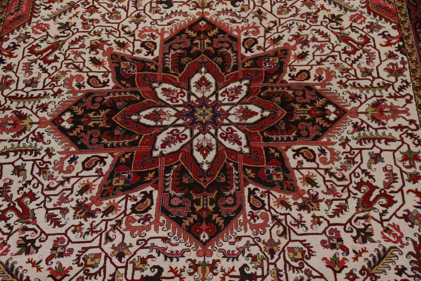 Vegetable Dye Heriz Serapi Persian Large Rug 12x19