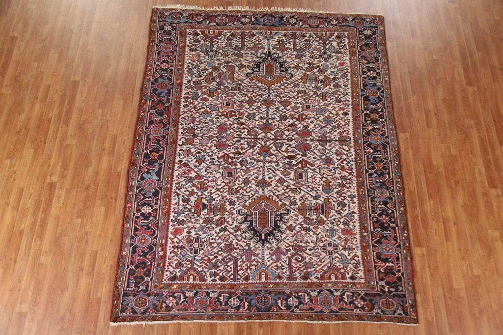 All-Over Heriz Persian Area Rug 7x10