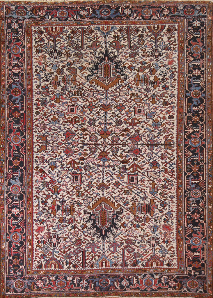 All-Over Heriz Persian Area Rug 7x10