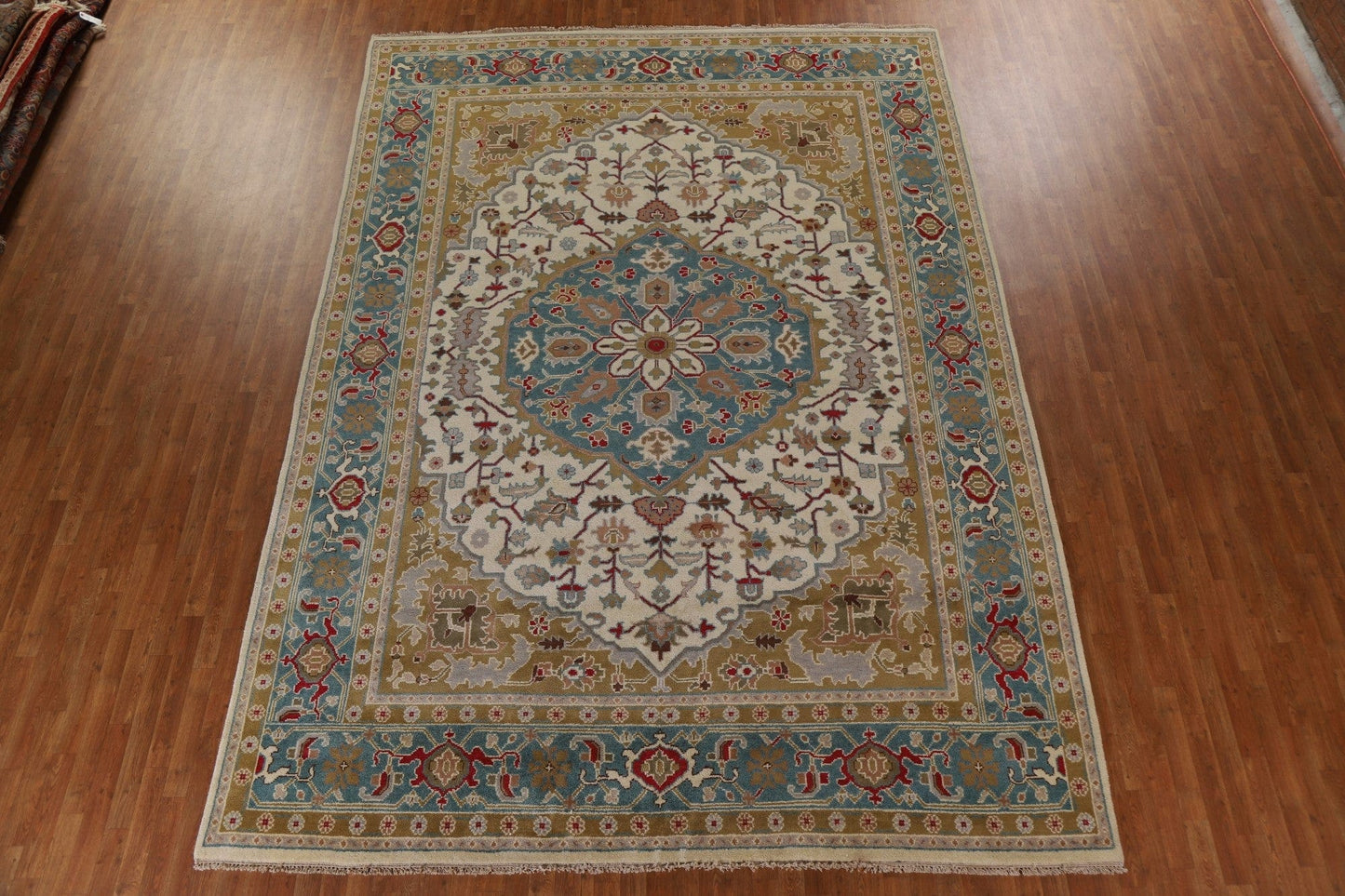 Large Wool Heriz Serapi Large Area Rug 10x14