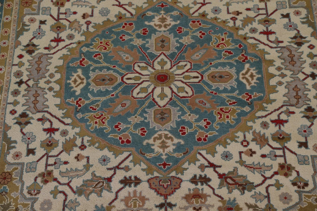 Large Wool Heriz Serapi Large Area Rug 10x14