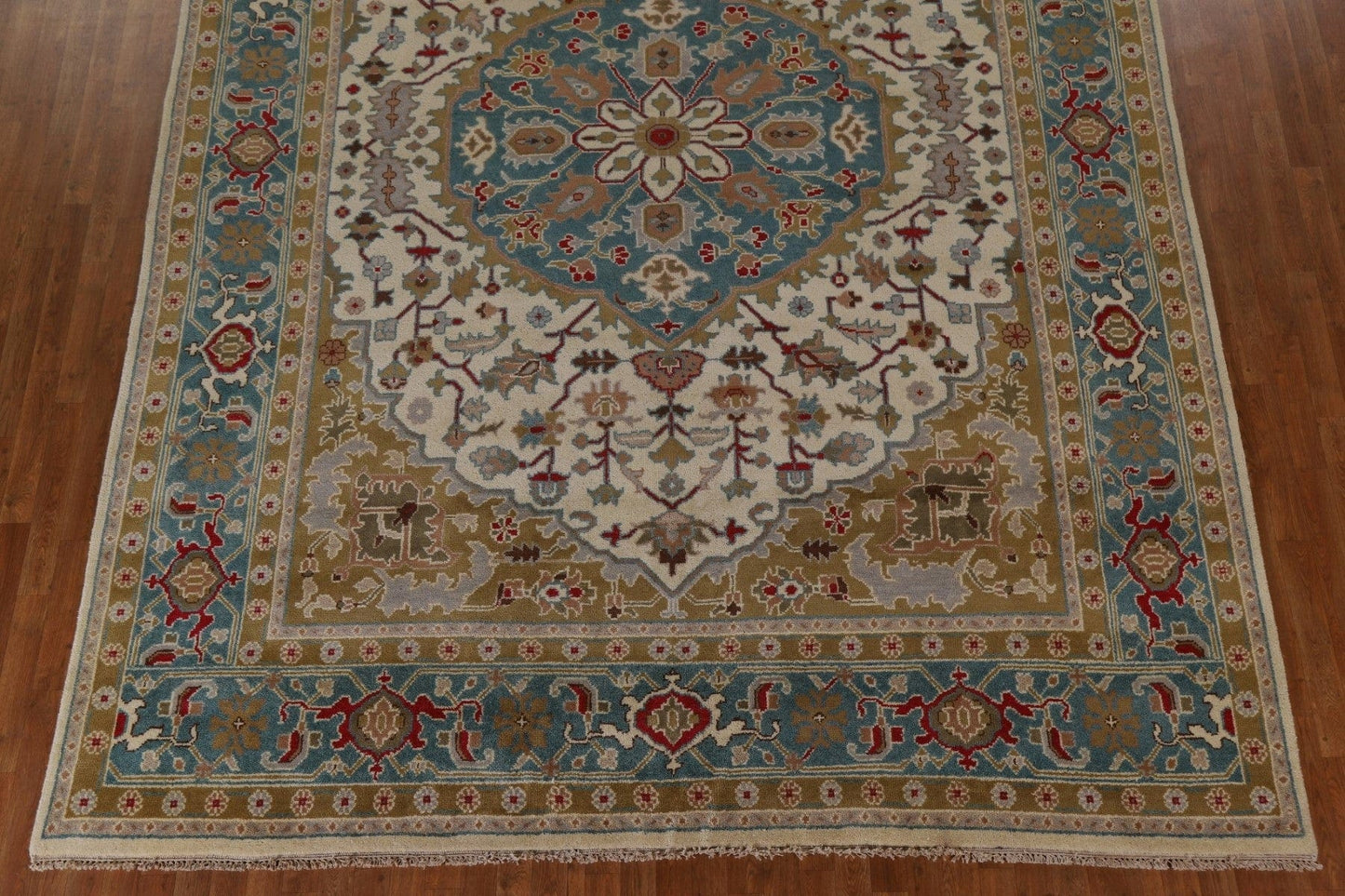 Large Wool Heriz Serapi Large Area Rug 10x14